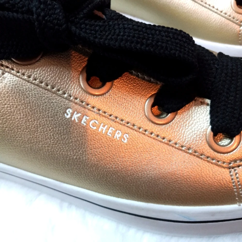 Skechers Hi Lite Street Leather Gold Sneakers